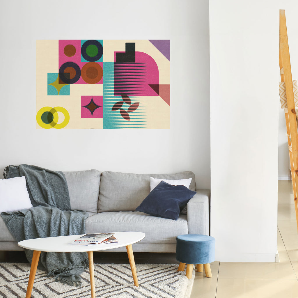 VARIEDAD DE FORMAS Póster horizontal autoadhesivo