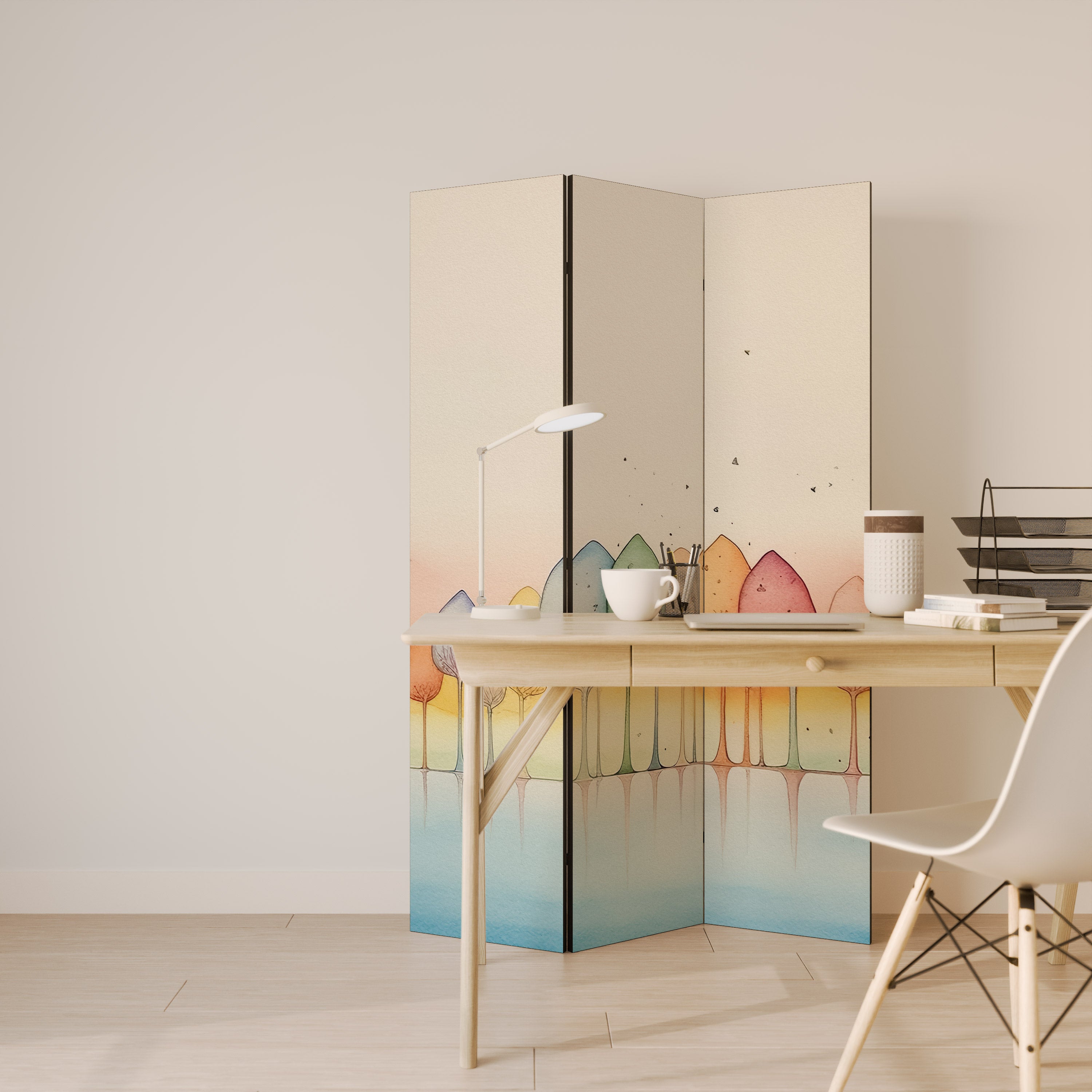 COLORFUL OASIS Decorative 3-Panel Room Divider