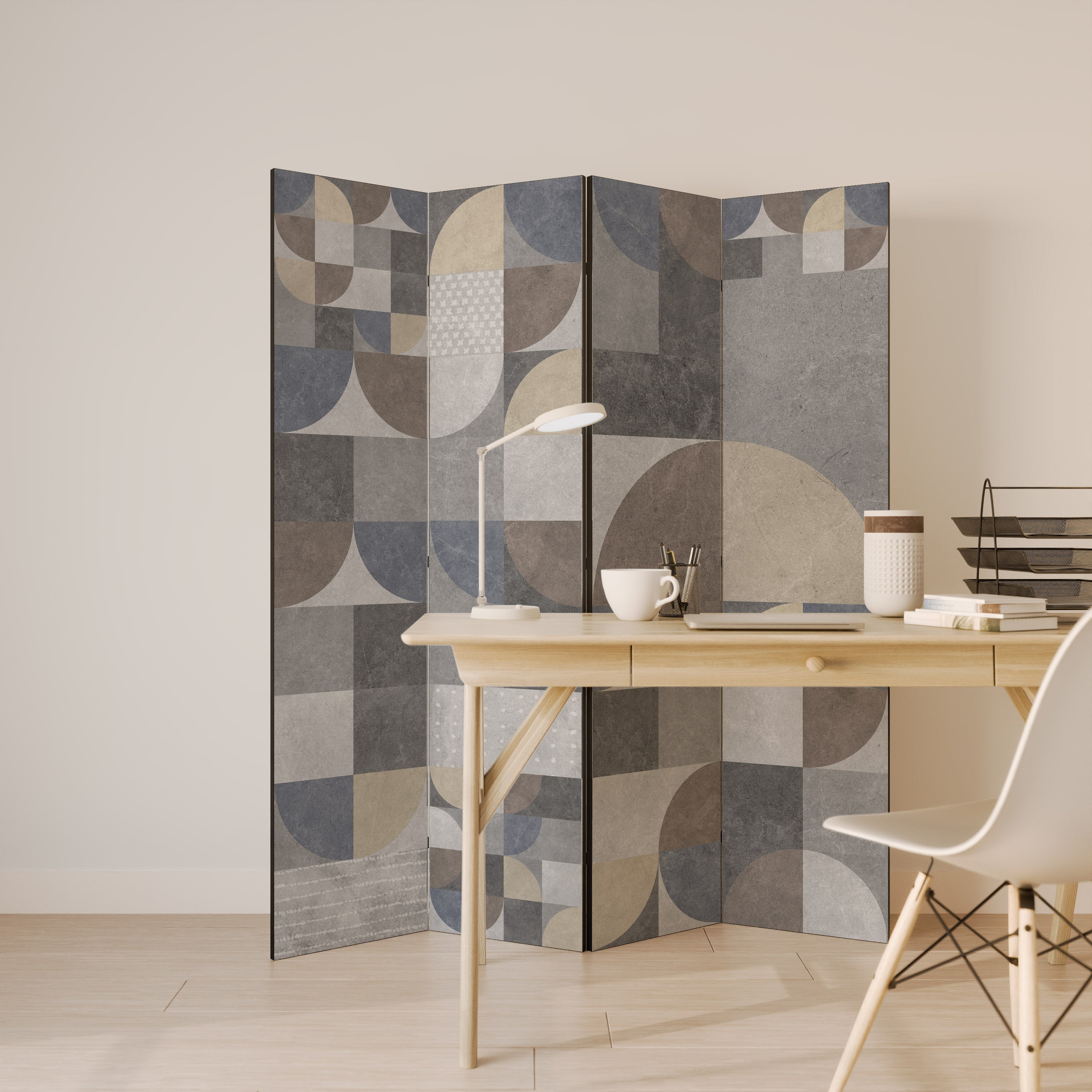 A PIECE OF SHAPE Decorative 4-Panel Room Divider