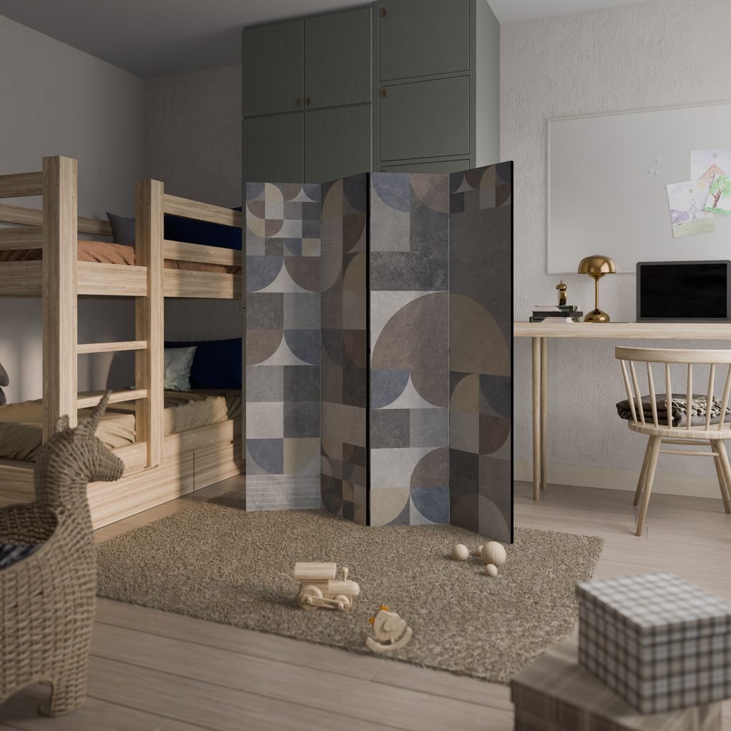 A PIECE OF SHAPE Biombo de 4 paneles