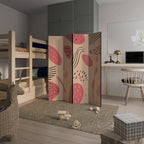 APRICOT FRENZY Decorative 4-Panel Room Divider