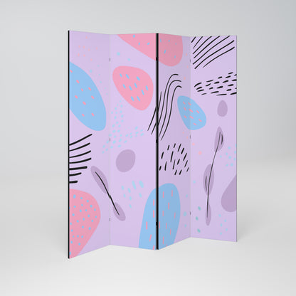 PINKY FRENZY Biombo de 4 paneles