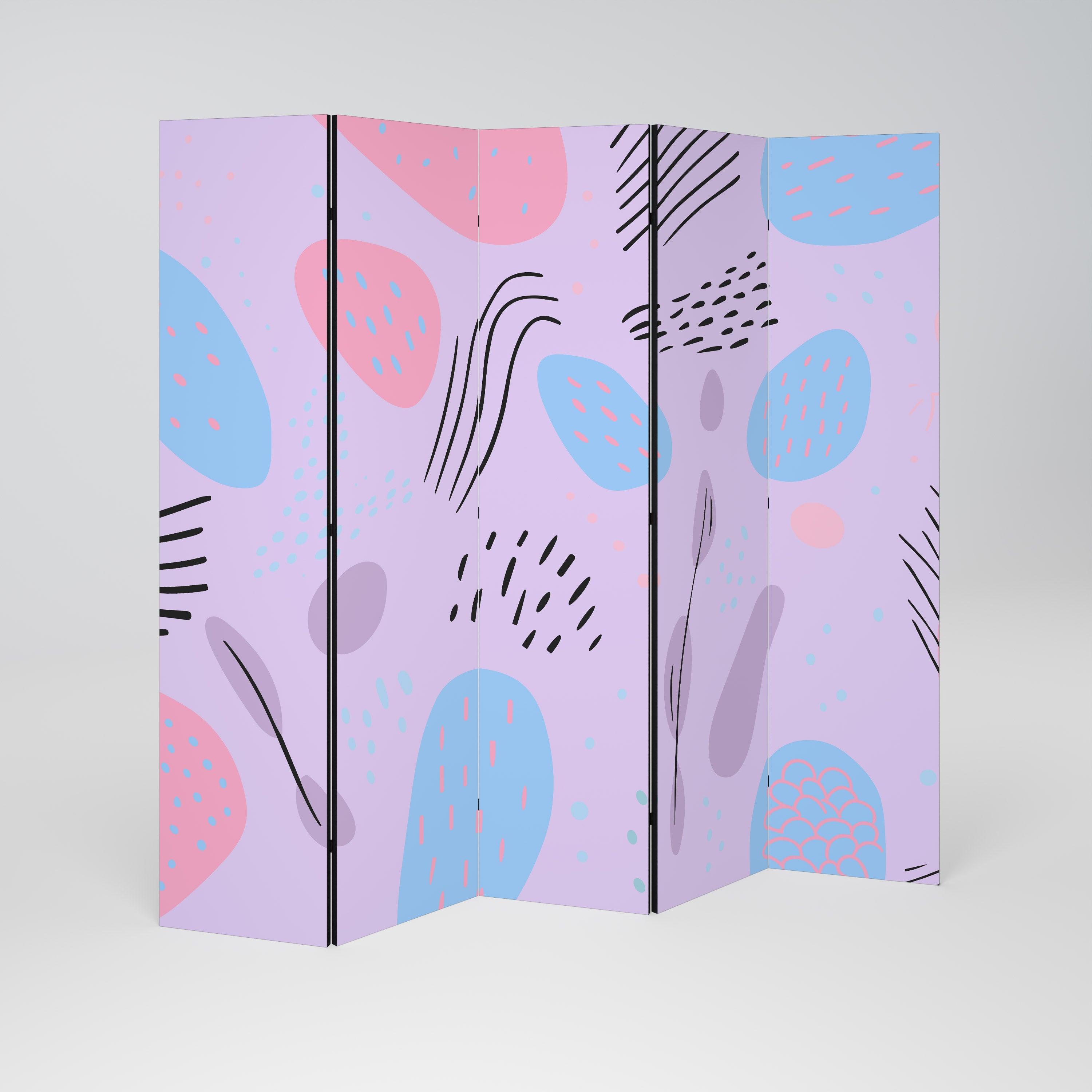 PINKY FRENZY 5-Panel Room Divider