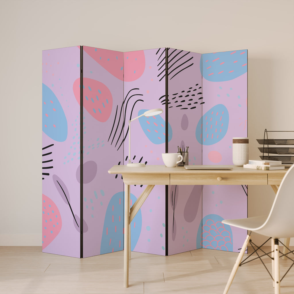 PINKY FRENZY 5-Panel Room Divider
