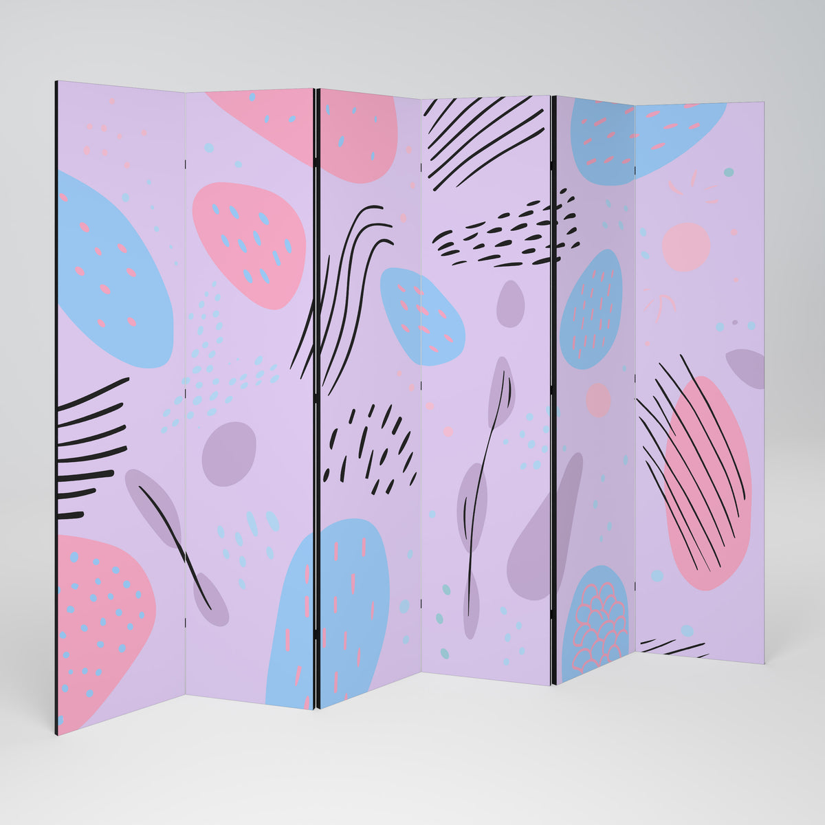 PINKY FRENZY Biombo de 6 paneles