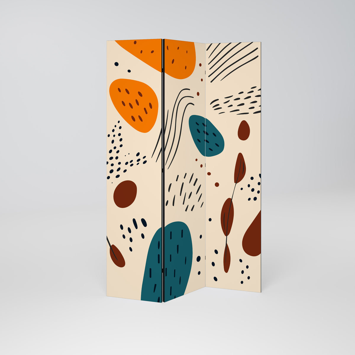 VIBRANT FRENZY 3-Panel Room Divider