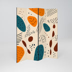 VIBRANT FRENZY Biombo Decorativo de 4 Paneles