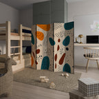 VIBRANT FRENZY Biombo Decorativo de 5 Paneles