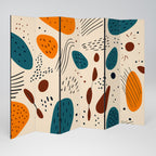 VIBRANT FRENZY Biombo Decorativo de 6 Paneles