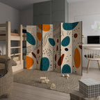VIBRANT FRENZY Biombo Decorativo de 6 Paneles