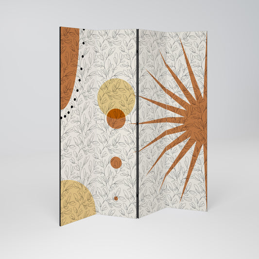 RAYS AND ROUNDELS Biombo de 4 paneles
