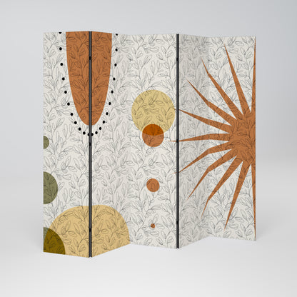 RAYS AND ROUNDELS Biombo de 5 paneles