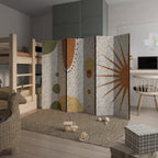 RAYS AND ROUNDELS Biombo Decorativo de 6 Paneles