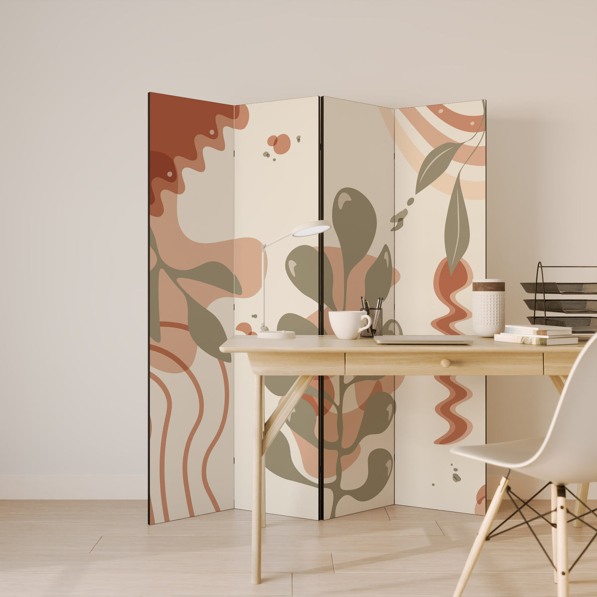 ARTISTRY AURA Biombo de 4 paneles