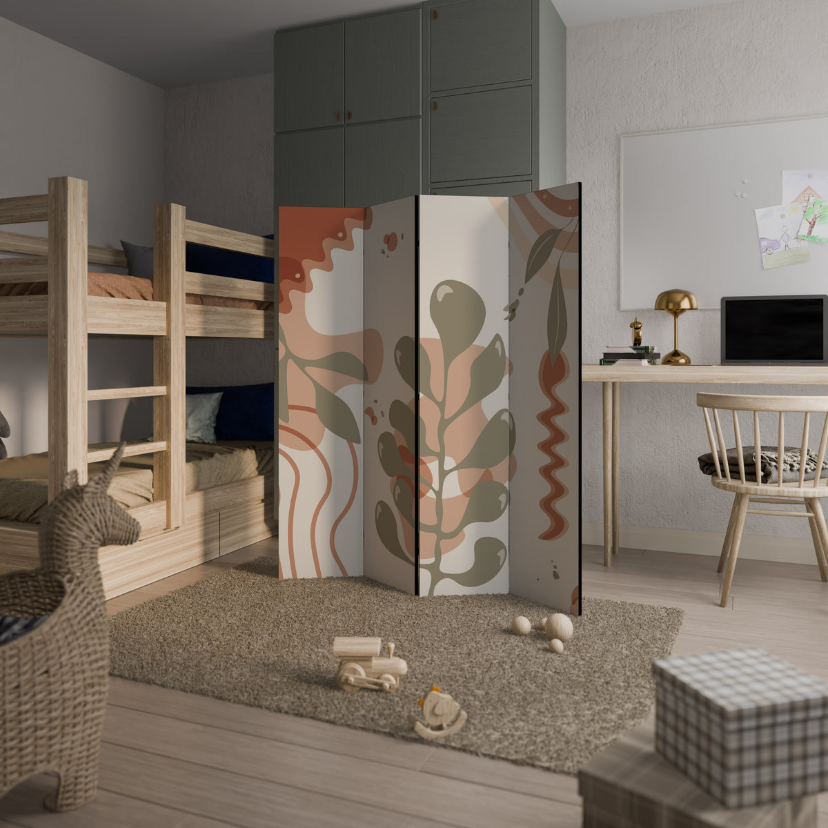 ARTISTRY AURA Biombo de 4 paneles