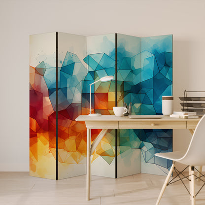 VIBRANT FACETS UNITE Biombo de 5 paneles