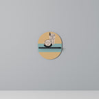 COFFEE PLEASURES Estante Ovalado Decorativo en Acabado Negro