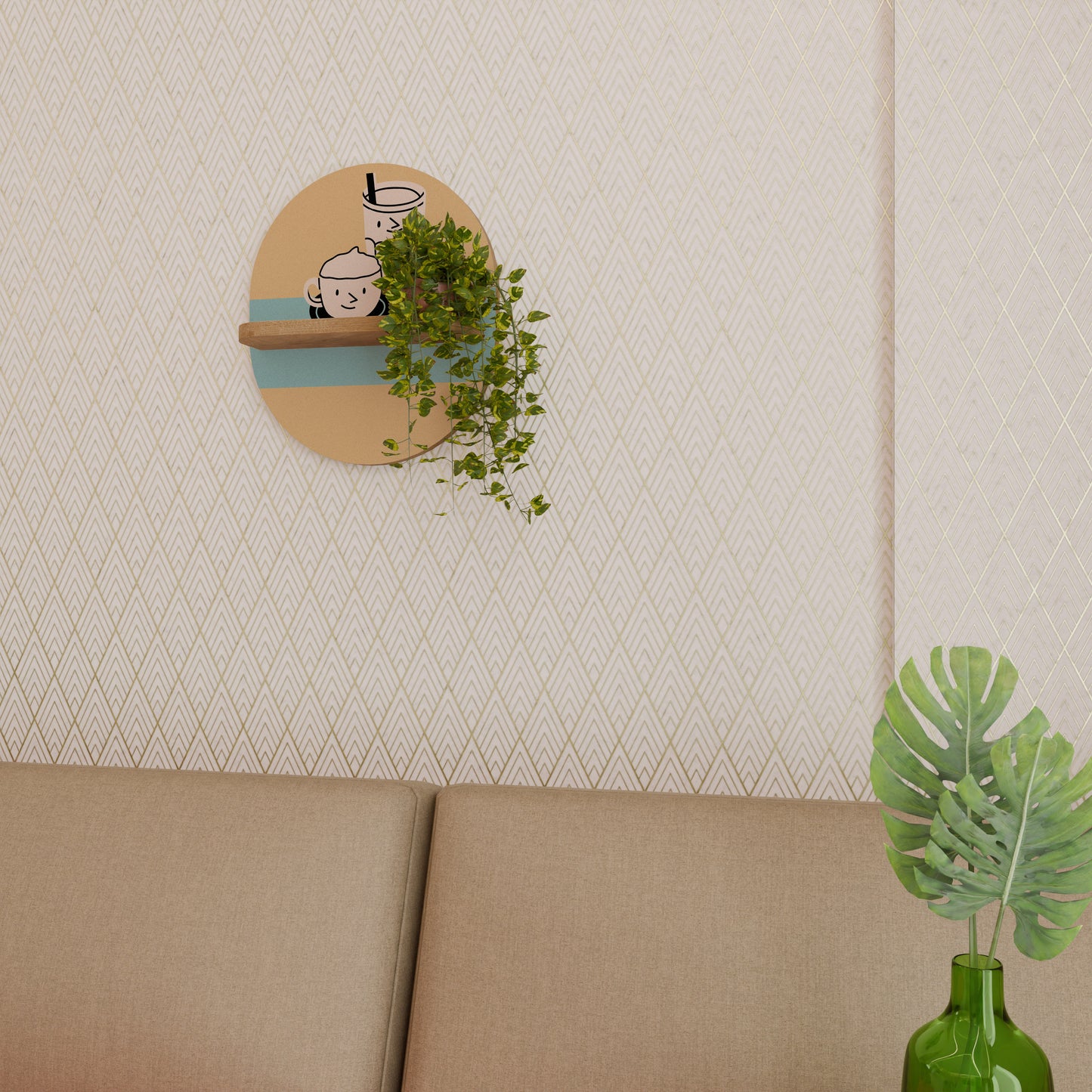 COFFEE PLEASURES Art Shelf