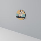 COFFEE PLEASURES Estante Redondo Decorativo en Acabado Negro