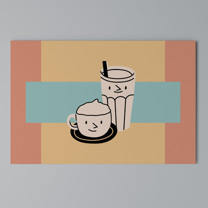 COFFEE PLEASURES Cuadro en lienzo horizontal