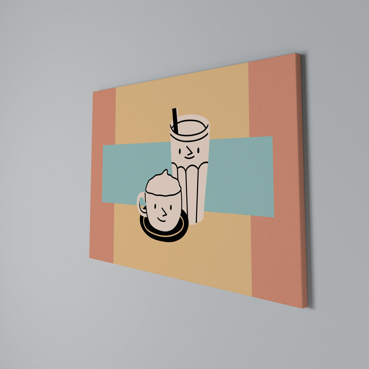 COFFEE PLEASURES Cuadro en lienzo horizontal
