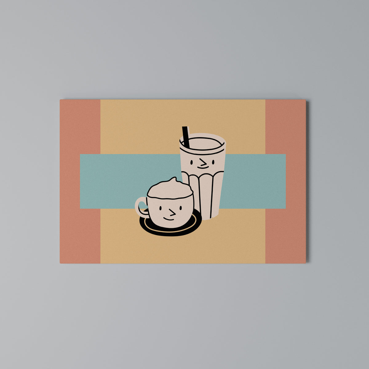 COFFEE PLEASURES Cuadro en lienzo horizontal