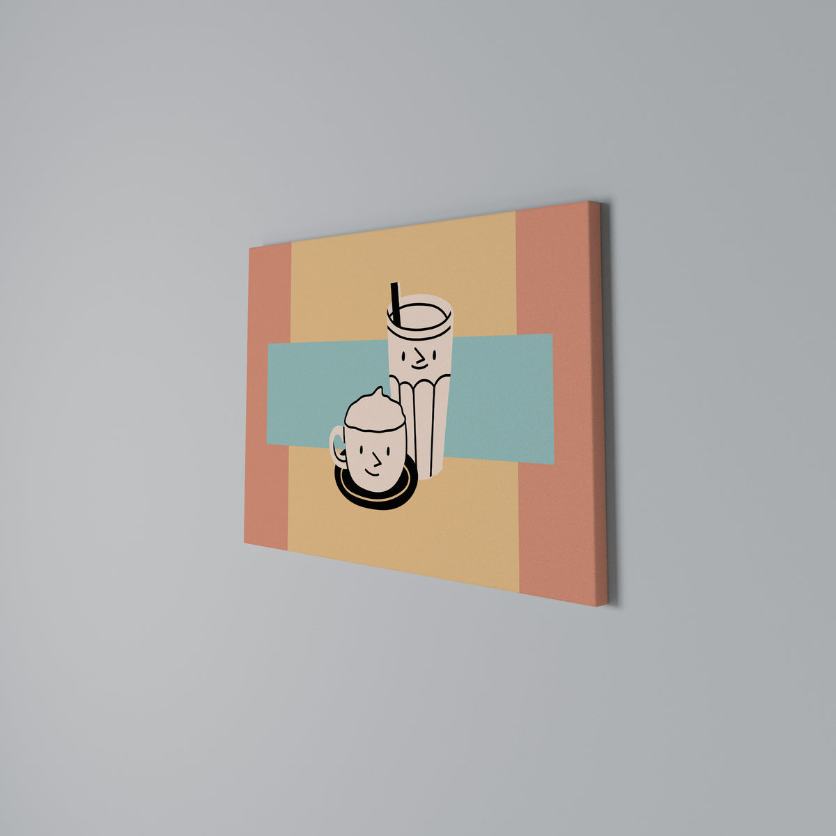 COFFEE PLEASURES Cuadro en lienzo horizontal