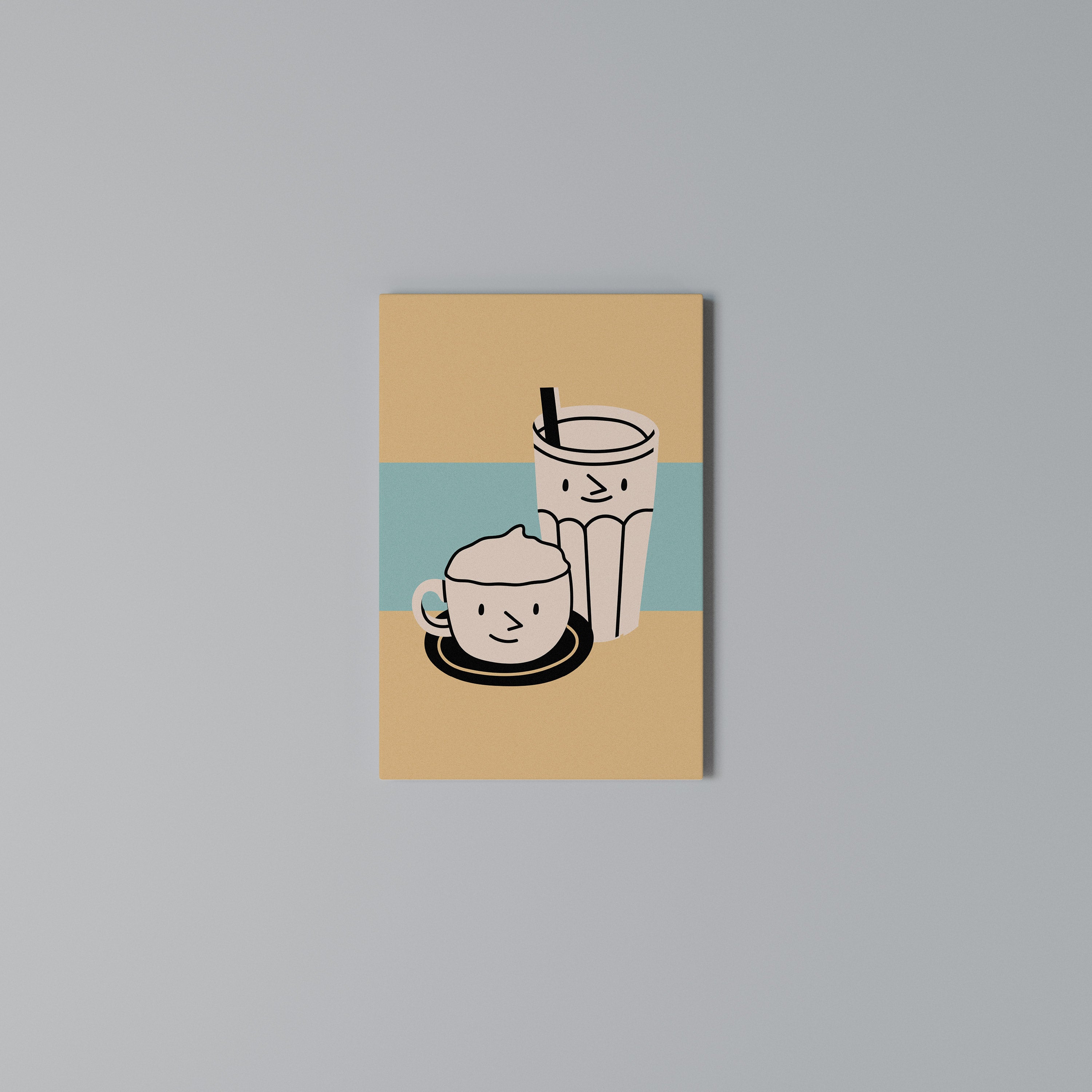 COFFEE PLEASURES Vertical Canvas Print