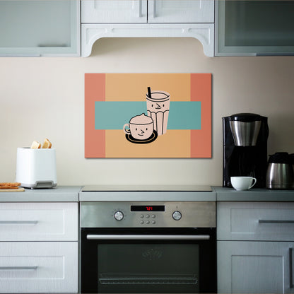 COFFEE PLEASURES Cuadro en lienzo horizontal