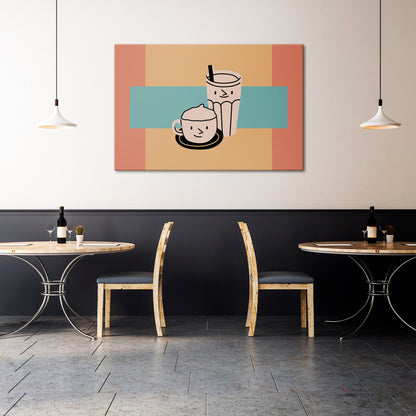 COFFEE PLEASURES Cuadro en lienzo horizontal