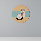 COFFEE PLEASURES Decoración de Pared Redonda