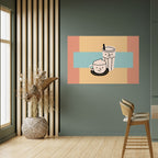 COFFEE PLEASURES Póster Horizontal Adhesivo