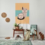 COFFEE PLEASURES Póster Vertical Adhesivo