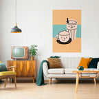 COFFEE PLEASURES Póster Vertical Adhesivo