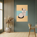 COFFEE PLEASURES Póster Vertical Adhesivo