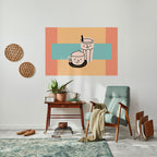 COFFEE PLEASURES Póster Horizontal Adhesivo