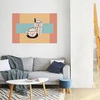 COFFEE PLEASURES Póster Horizontal Adhesivo