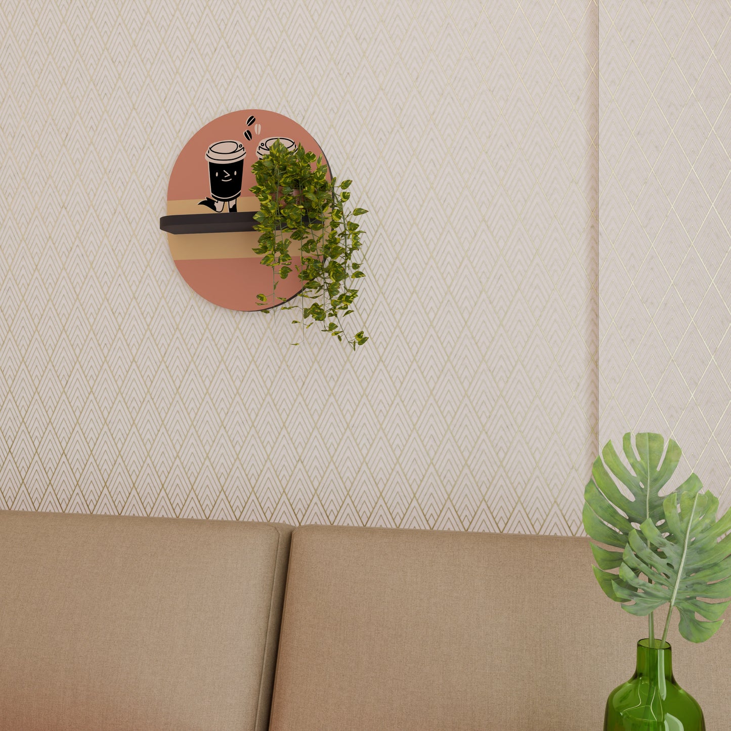 JOYFUL COFFEE Art Shelf