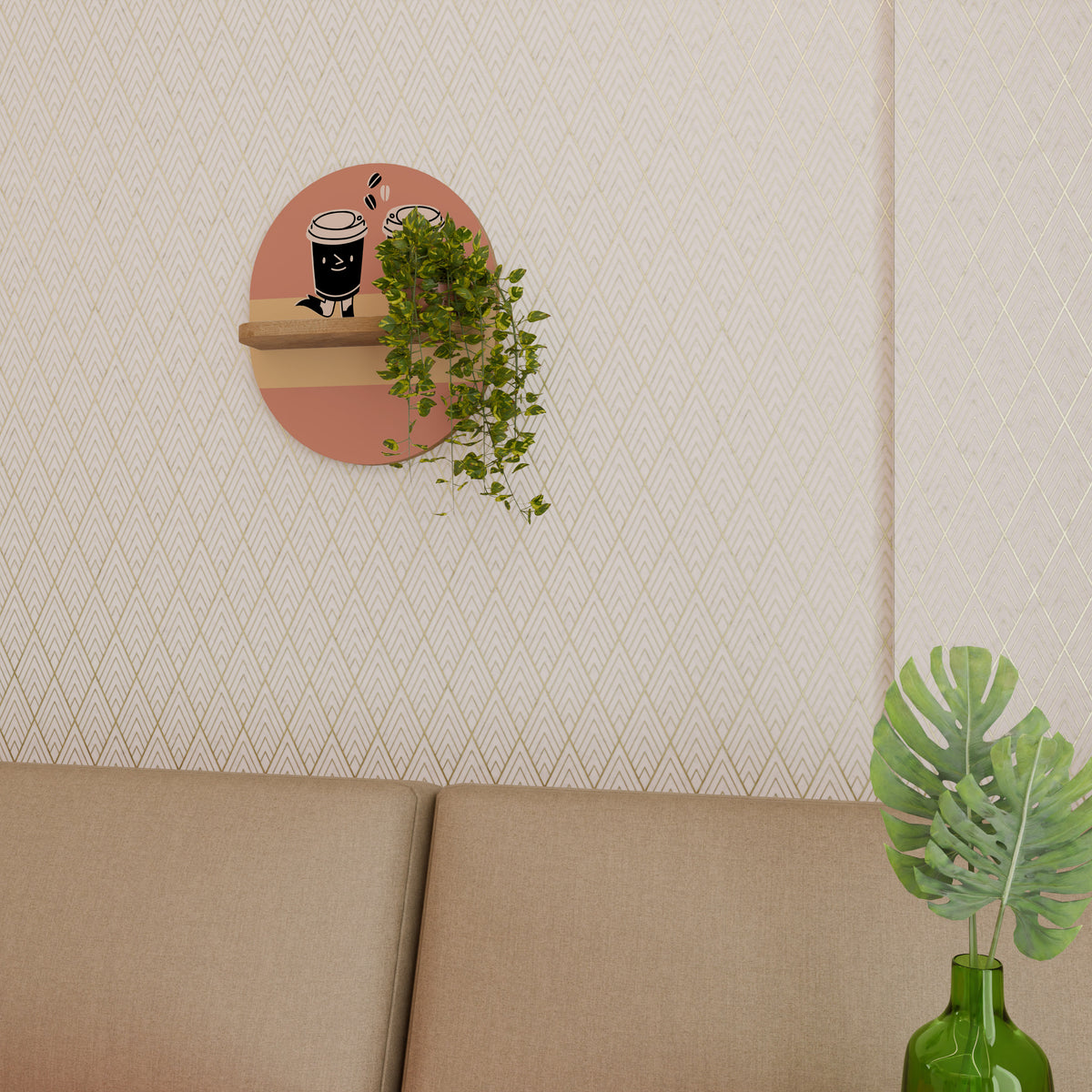 JOYFUL COFFEE Art Shelf