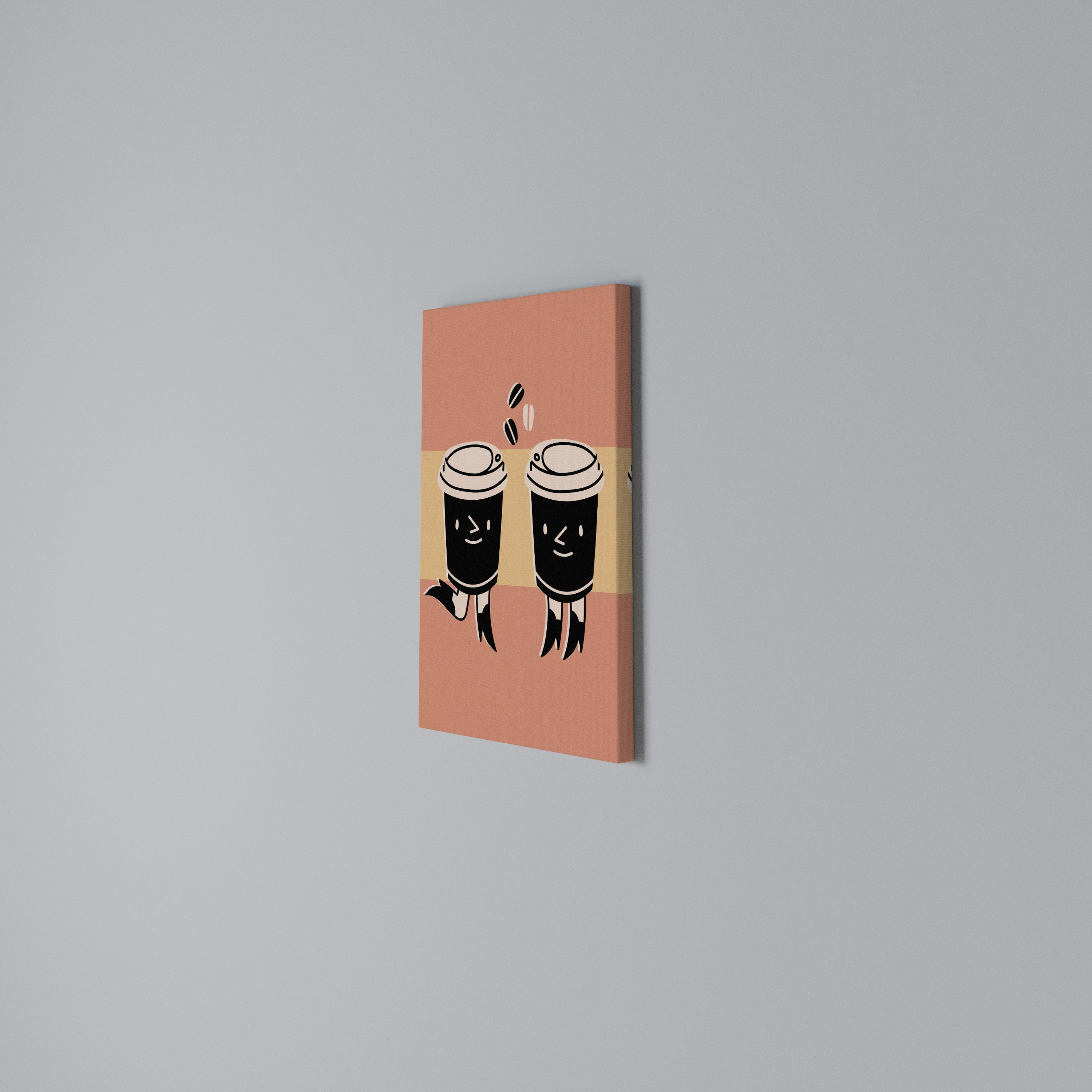 JOYFUL COFFEE Cuadro en lienzo vertical