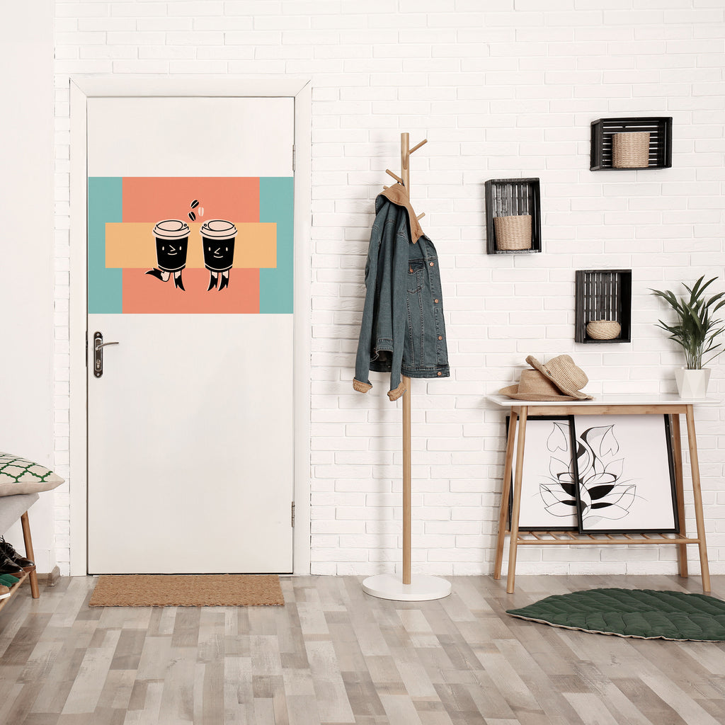 Póster horizontal autoadhesivo JOYFUL COFFEE