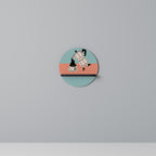 POWER ESPRESSO Estante Redondo Decorativo en Acabado Negro