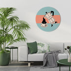 POWER ESPRESSO Round Wall Art