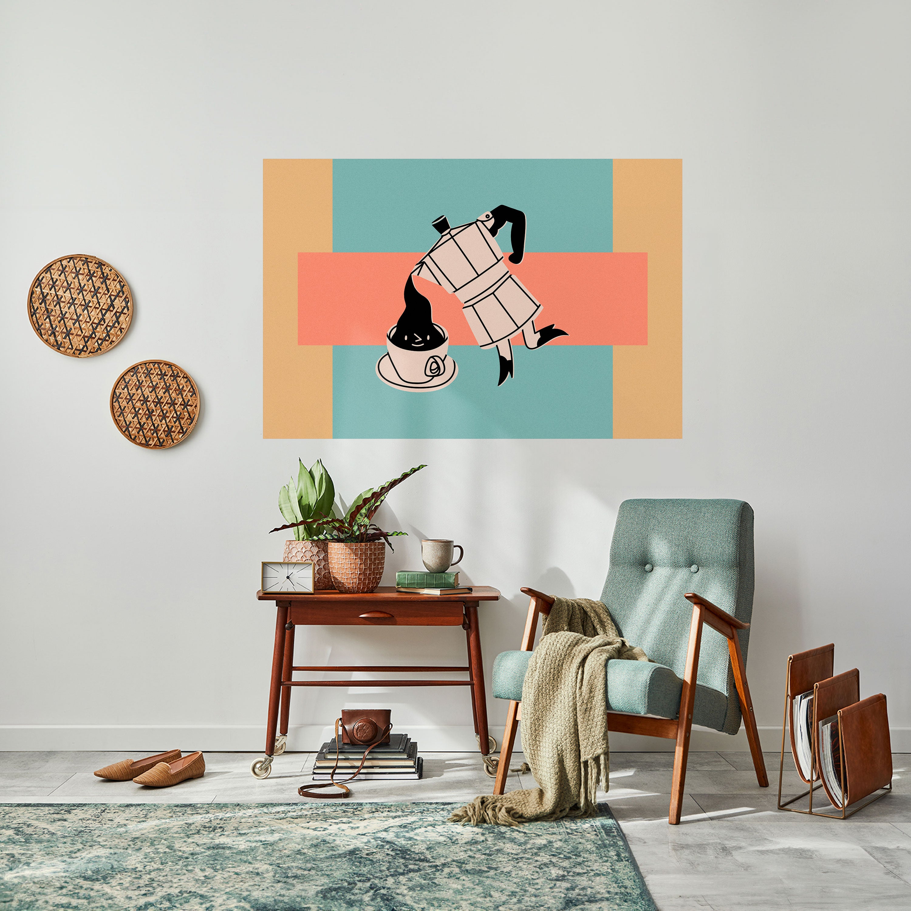 Póster horizontal autoadhesivo POWER ESPRESSO