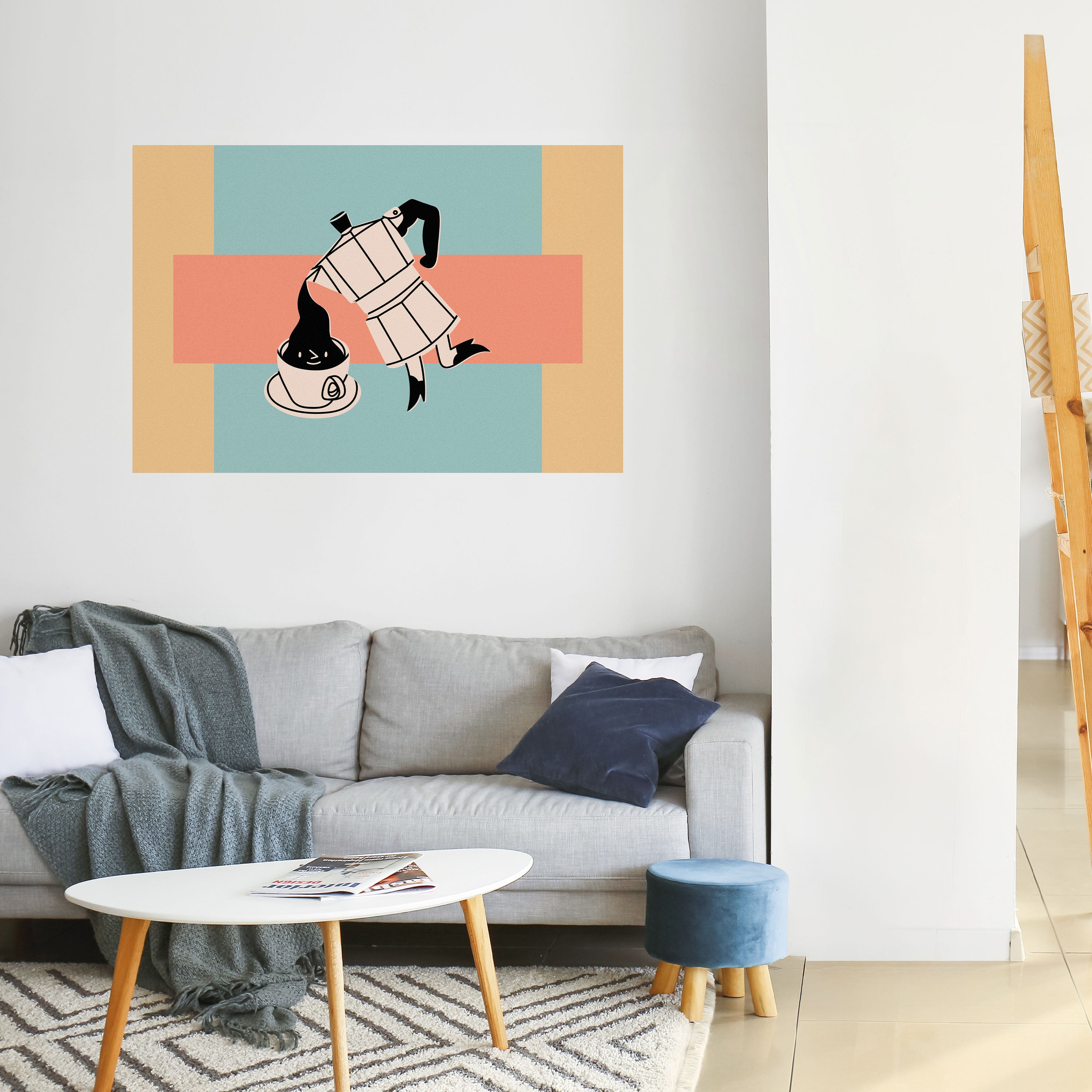 Póster horizontal autoadhesivo POWER ESPRESSO