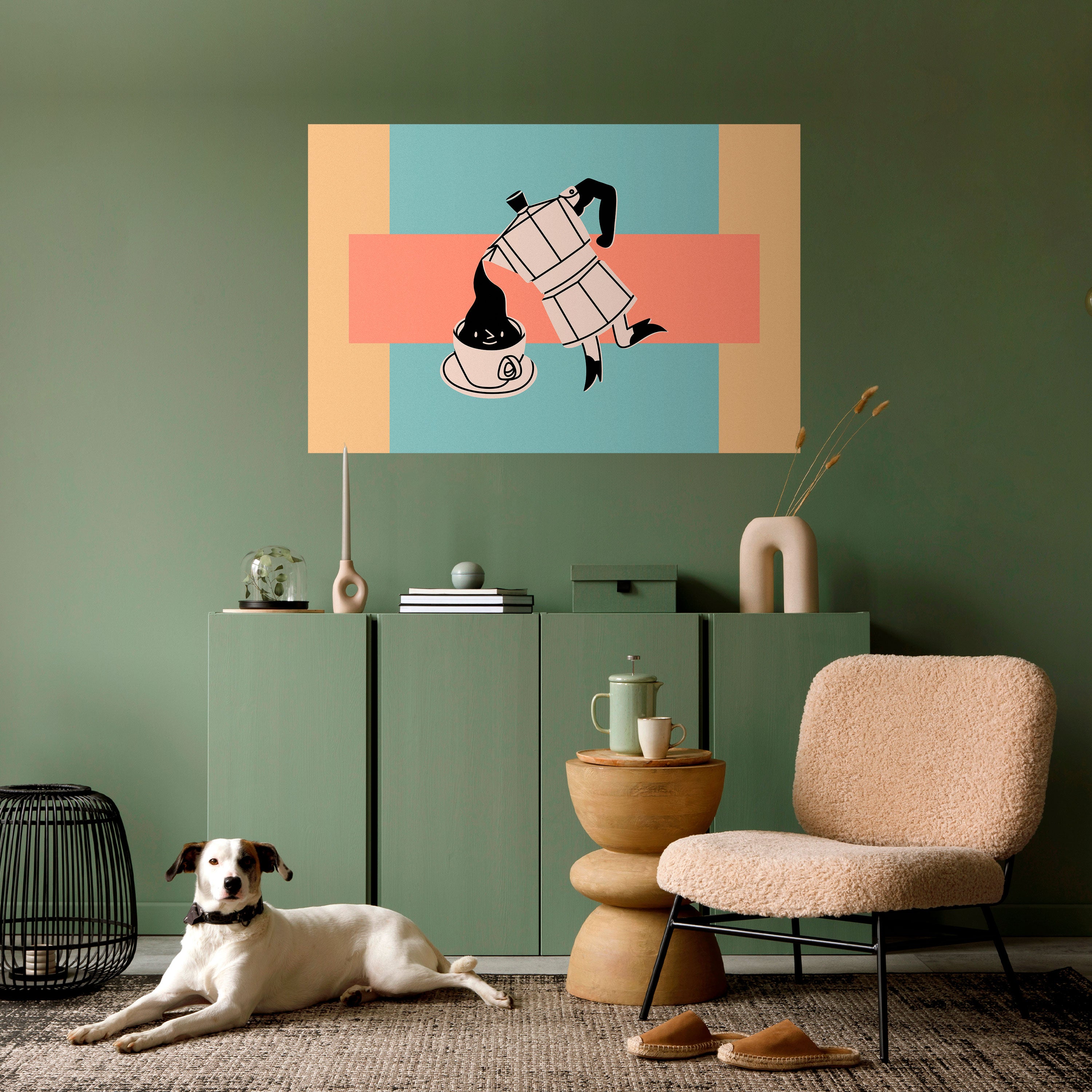 Póster horizontal autoadhesivo POWER ESPRESSO