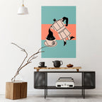 POWER ESPRESSO Póster Vertical Adhesivo