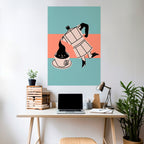 POWER ESPRESSO Póster Vertical Adhesivo