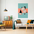 POWER ESPRESSO Póster Vertical Adhesivo