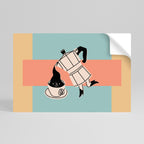 POWER ESPRESSO Póster Horizontal Adhesivo